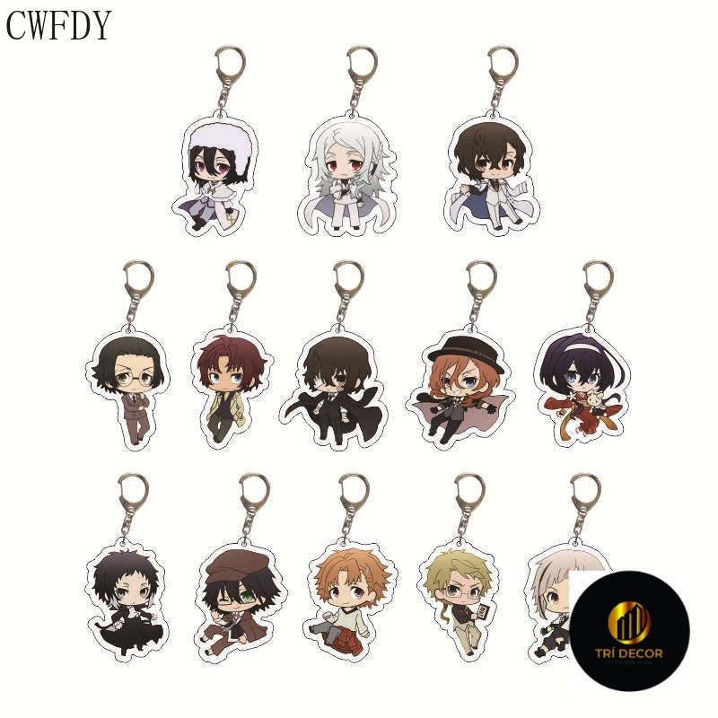 Bungou Stray Dogs พวงกุญแจ Dazai Osamu Edogawa Ranpo Akutagawa Ryunosuke Nakajima Atsushi Nakhara Chuya
