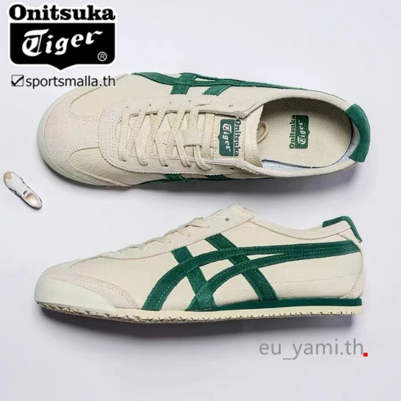 Onitsuka Mexico 66 (ของแท้ หนังนิ่ม) รองเท้าผ้าใบ แฟชั่น สําหรับผู้หญิง