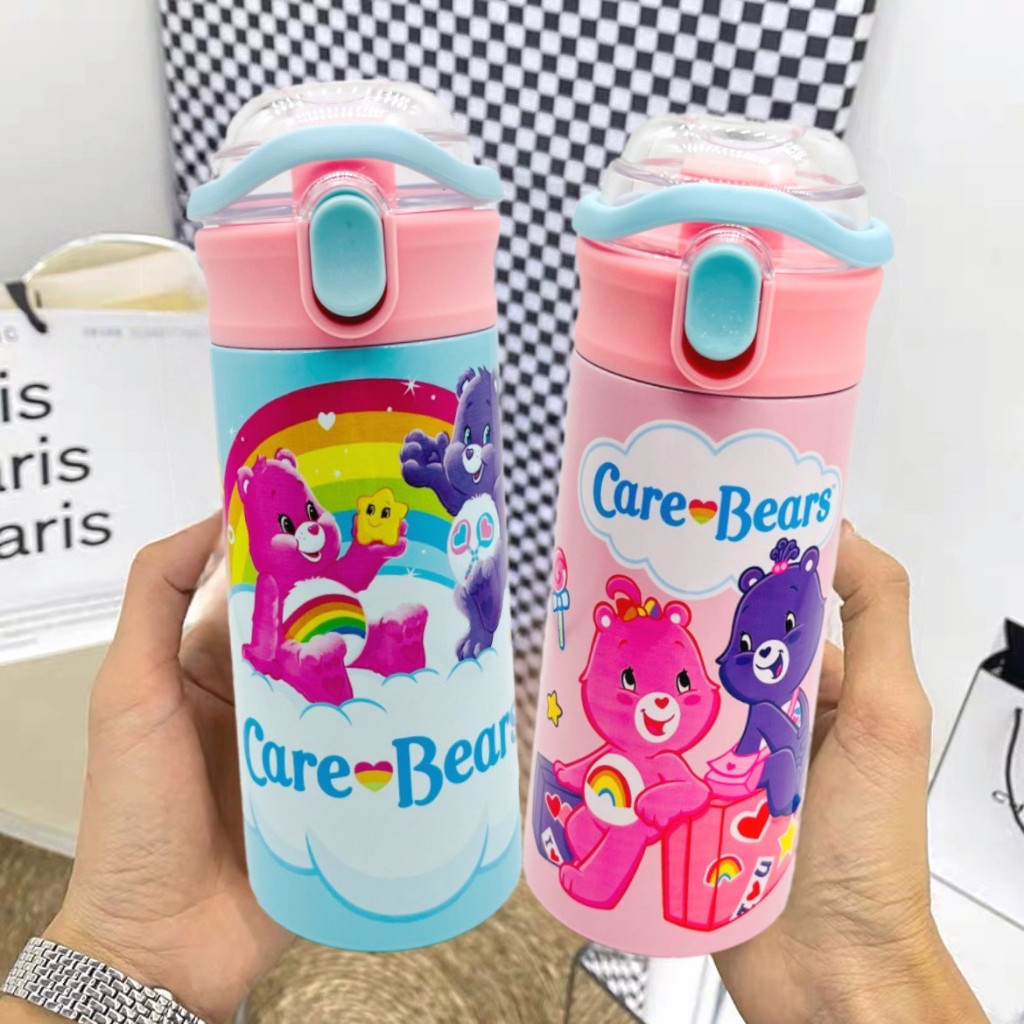 EYEกระบอกน้ำ ความจุ500ml ขวดน้ำสำหรับเด็ก 304กระติกน้ำสแตนเลส รูปแบบการ์ตูน กระติกน้ำเก็บอุณหภูมิ ฟางในตัว เก็บร้อน-เย็น