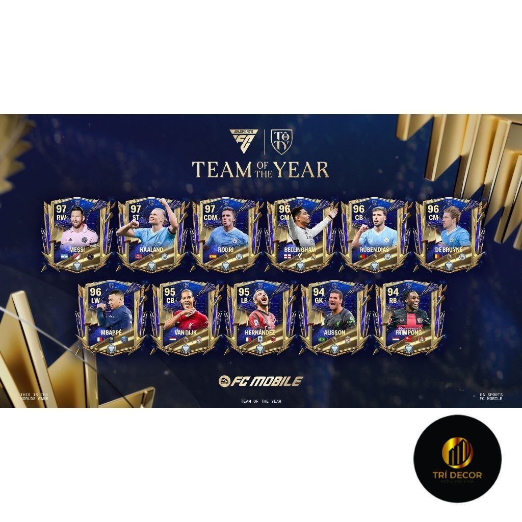 พวงกุญแจการ์ดเครื่องเล่นฤดูกาล 24TOTY - FC Mobile