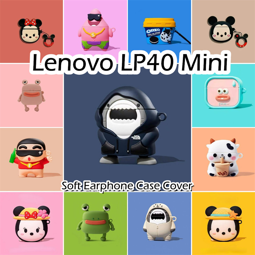 สําหรับ Lenovo LP40 Mini Case ที่น่าสนใจการ์ตูน Series ซิลิโคนอ่อนนุ่มหูฟังกรณีปลอก NO.1