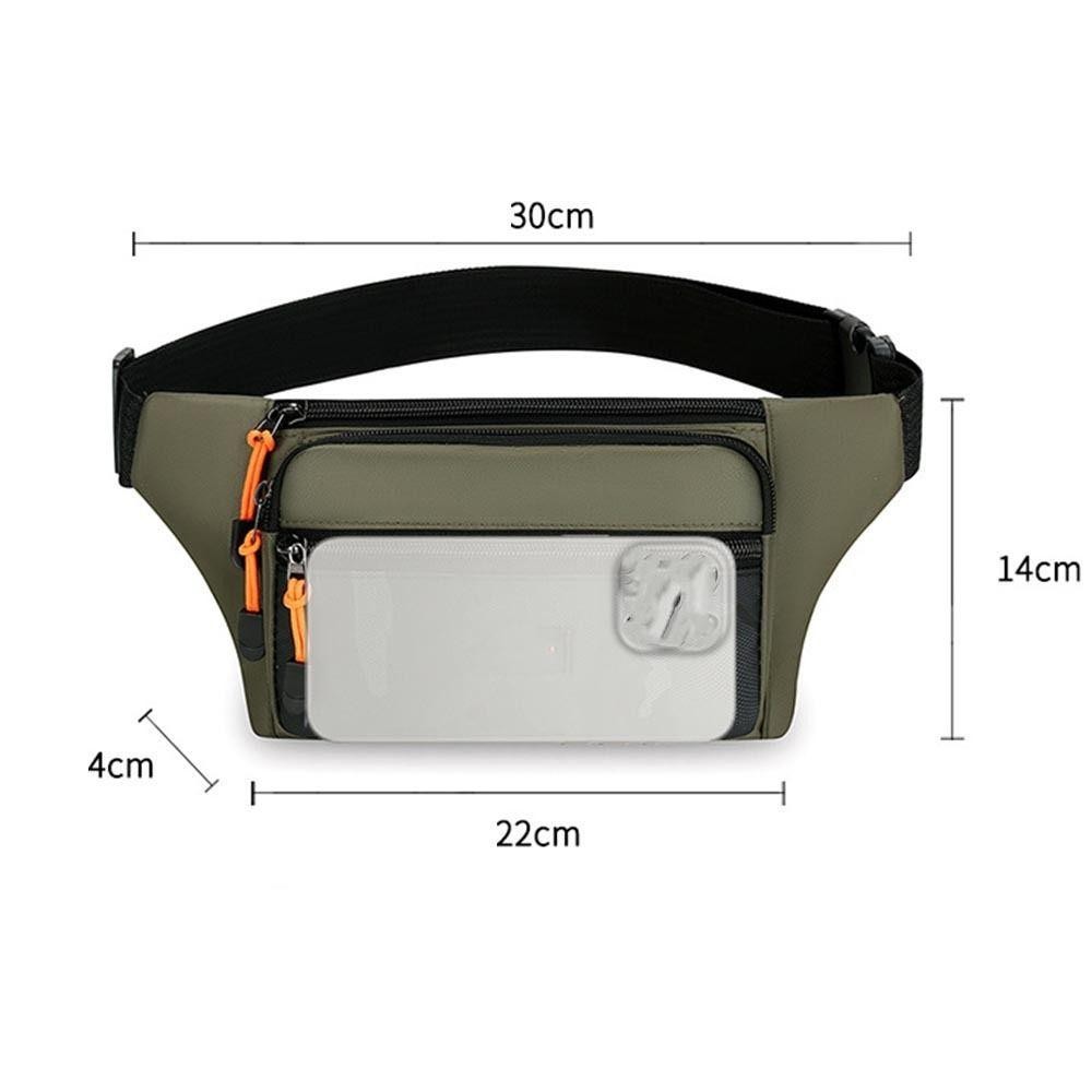 Qinyuz9 กระเป๋าคาดเอวผู้ชาย, Anti-theft Fanny Pack โทรศัพท์มือถือเอว Pack, แฟชั่น Multi-layer Close Fitting กระเป๋าคาดเอว Run กระเป๋ากีฬา