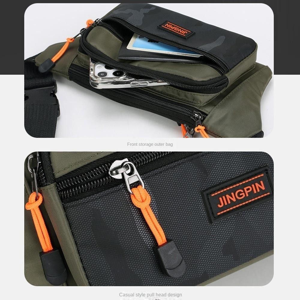Qinyuz9 กระเป๋าคาดเอวผู้ชาย, Anti-theft Fanny Pack โทรศัพท์มือถือเอว Pack, แฟชั่น Multi-layer Close Fitting กระเป๋าคาดเอว Run กระเป๋ากีฬา