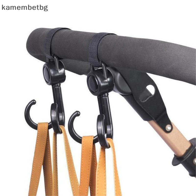 Kamembetbg ตะขอคู่ หมุนได้ สําหรับรถเข็นเด็ก รถจักรยานยนต์ สกูตเตอร์ไฟฟ้า 1 2 ชิ้น