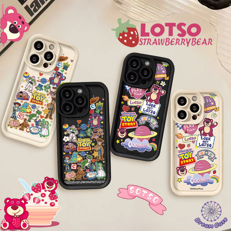เคสการ์ตูนของเล่นลอตโซ่น่ารักสำหรับ OPPO A17 A16 A17K A5 A54 A7 A18 A57 A12 A53 A9 A77 A15 A3s A58 A38 A5s A78 Reno 5F