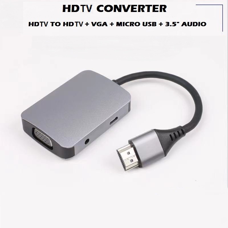 อะแดปเตอร์ HDTV เป็น VGA HDTV, HDTV Splitter 1 HDTV ใน VGA HDTV 2 Out Interface Display ในเวลาเดียวก