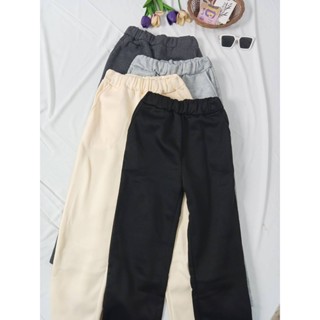 กางเกงวอร์มขาปล่อยผ้าสำลี รุ่นสูง  กางเกงยาว  กางเกงขายาวผู้…