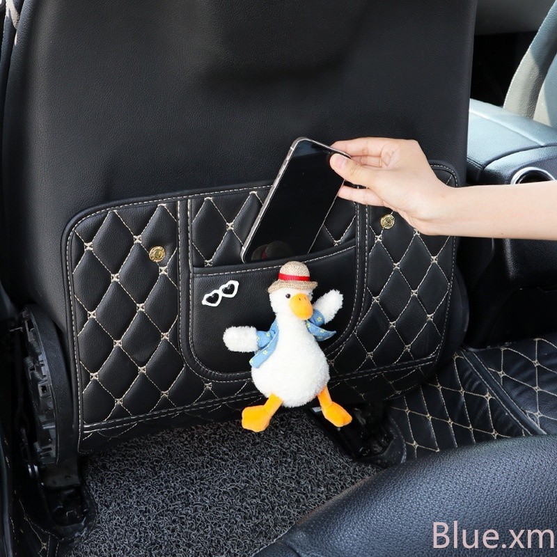 [ใหม่] แผ่นหนัง PU กันน้ํา กันเตะ สําหรับเบาะหลังรถยนต์ 1 ชิ้น