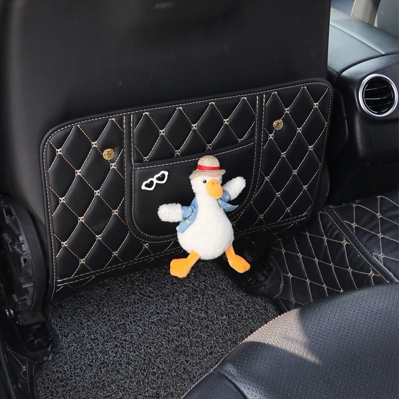 [ใหม่] แผ่นหนัง PU กันน้ํา กันเตะ สําหรับเบาะหลังรถยนต์ 1 ชิ้น - รูปที่ 4