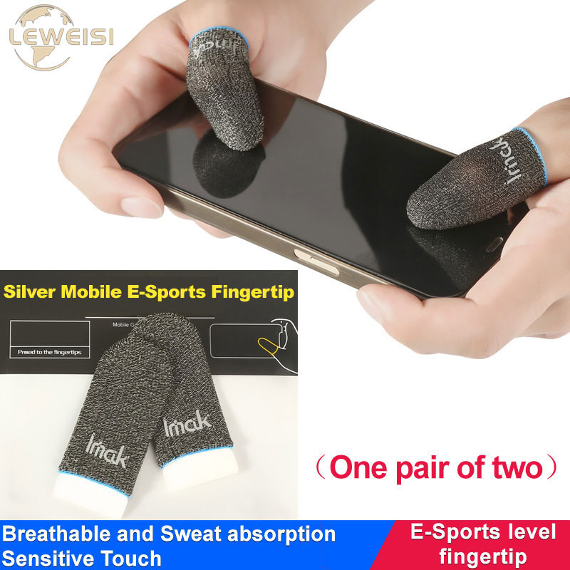 IMAK Silver Fiber E-Sports เกรดมือถือเกมนิ้วมือมือโปรระบายอากาศนิ้วสัมผัสหน้าจอโทรศัพท์มือถือกรณีนิ้วมือ