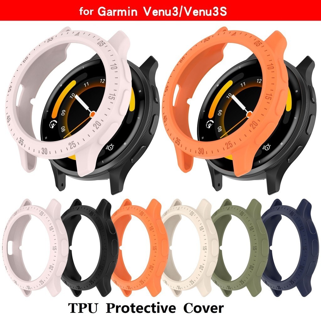 Garmin Venu3 Venu3S ซิลิโคนนุ ่ ม TPU Hollow Out Shell กรอบกันชนนาฬิกาสําหรับ Garmin Venu 3 3s กันกระแทก Anti-Fingerprints สมาร ์ ทนาฬิกาป ้ องกันหน ้ าจอ