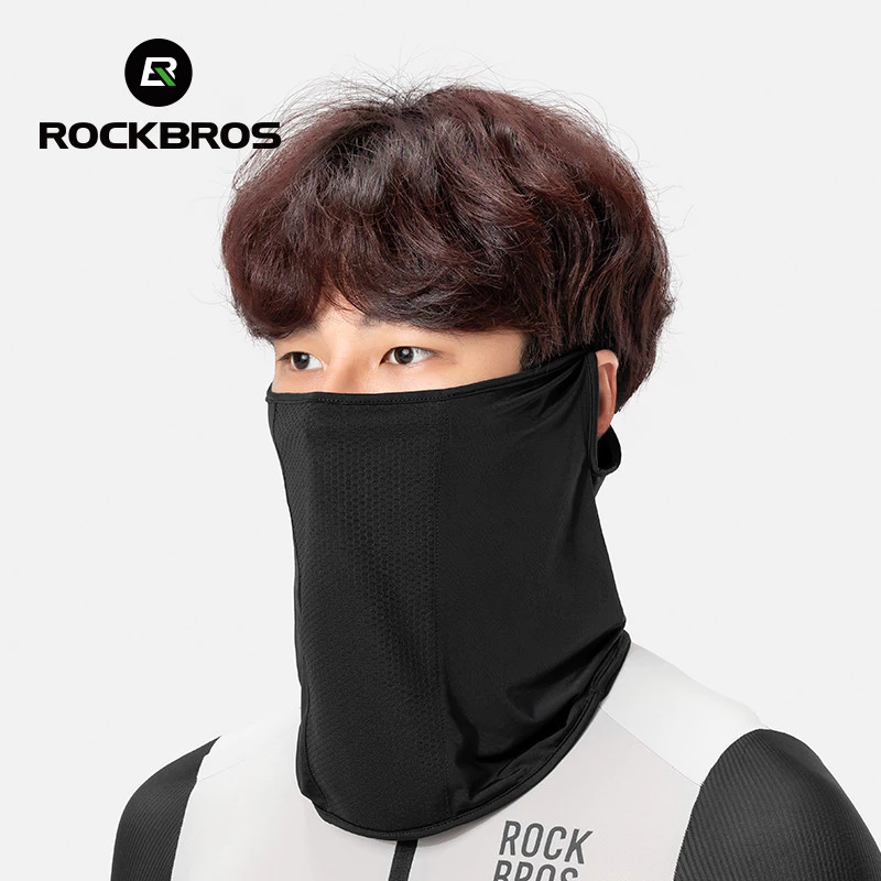 【TH Delivery】ROCKBROS หน้ากากผ้าเย็น ป้องกันแดด UPF50 + ระบายอากาศแห้งเร็ว ผ้าพันคอหน้ากากสําหรับตกปลากลางแจ้งกี