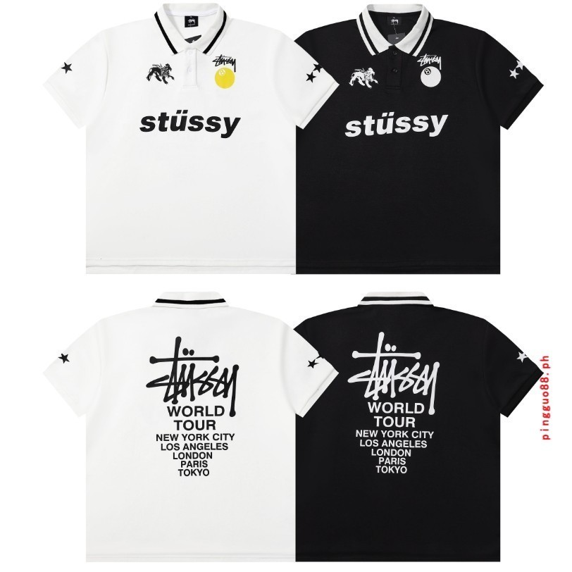 เสื้อโปโล แขนสั้น พิมพ์ลายหัว คุณภาพสูง แฟชั่นสําหรับผู้ชาย และผู้หญิง