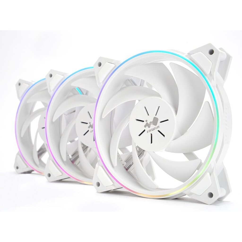 InWin Sirius Pure ASP120 120mm PWM Fan Case 3 in 1 Kit ARGB WHITE #พัดลมเคสสีขาว