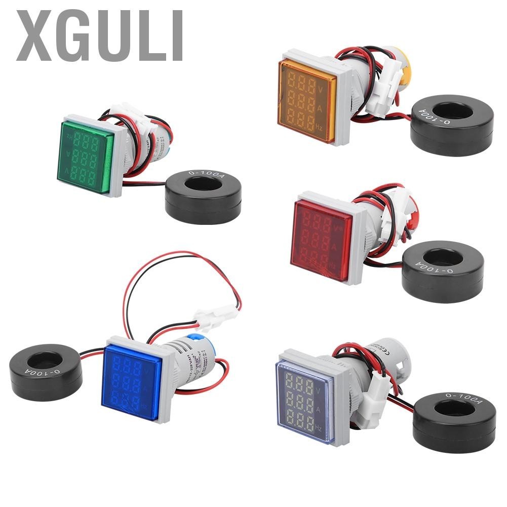 Xguli Multifunction 3 in 1 Digital Voltage Current Frequency Meter 3-Digit Display Square Voltmeter Ammeter Tester