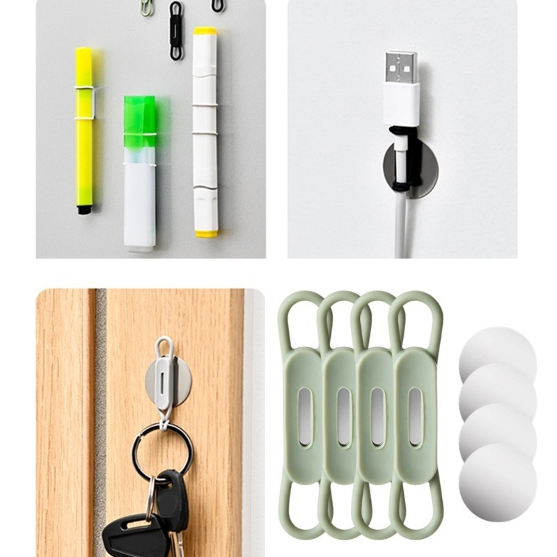 ที่ใส่ปากกาแม่เหล็ก Stat 4 ชิ้นสําหรับตู้เก็บของตู้เย็นไวท์บอร์ดซิลิโคนที่ใส่เครื่องหมาย