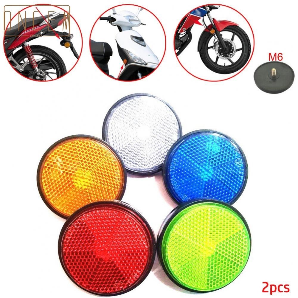 【Final Clear Out】Pack of 2 Circular Reflectors for Car  Trucks  Motorcycles and Bicycles