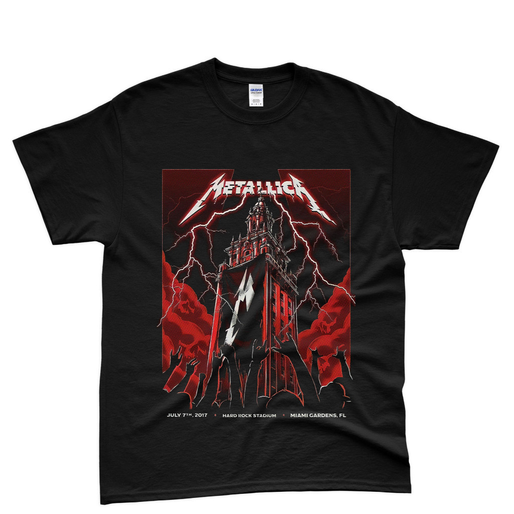 Metallica Miami Garden Tshirt / Baju Microfiber Jersi / Jersey Sublimation / Tshirt Jersey