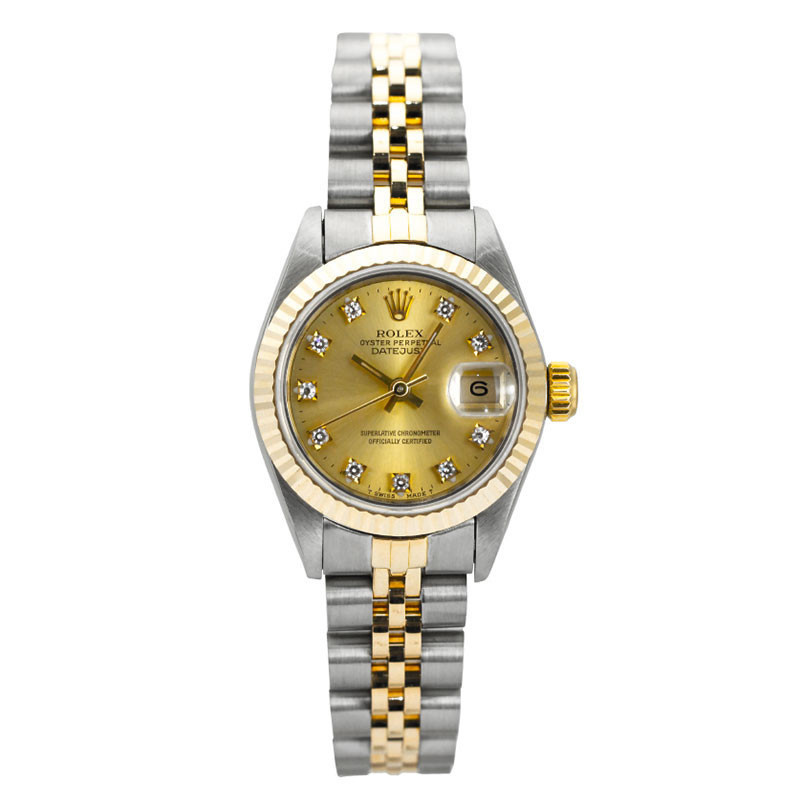 Rolex Luxury Rolex 69173 นาฬิกากลไกผู ้ หญิง Gold/เพชรสแตนเลส