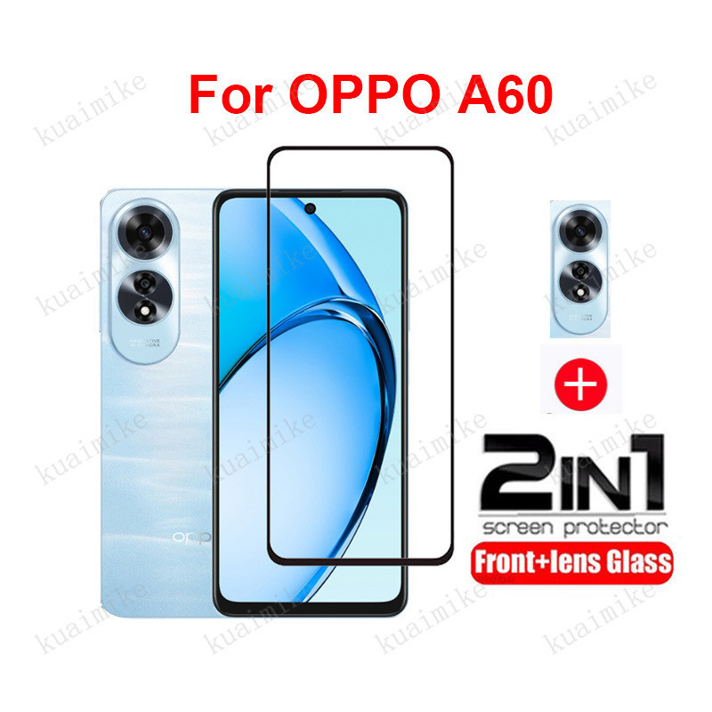 ฟิล์มกระจก สำหรับ OPPO A60 กระจกนิรภัย HD ป้องกันหน้าจอ สำหรับ OPPO A12 A15 A15s A17 A18 A38 A78 A58 A96 A95 A94 A98 A55 5G 4G ฟิล์มกระจกกันเลนส์กล้อง & ฟิล์มหลัง