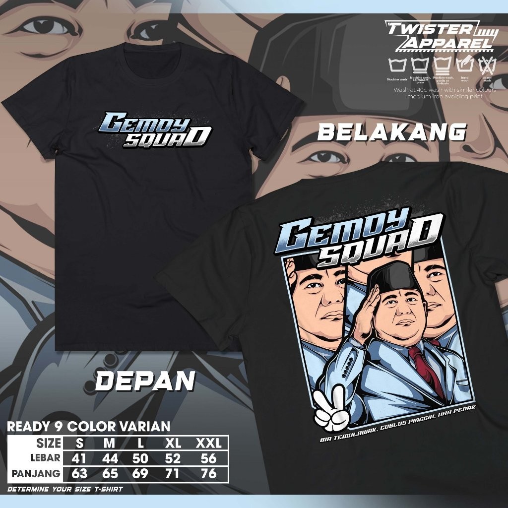 Prabowo President 2024 Gemoy Squad เสื้อยืด - All In Prabowo Subianto Gibran Presidential Election P