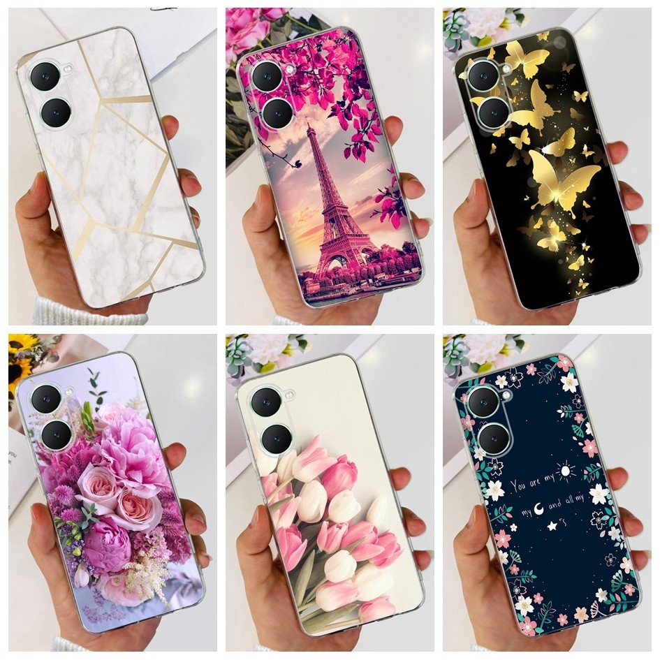สําหรับ Vivo Y03 Y18 Y18e 2024 กรณี V2333 V2345 V2350 V2332 ปลอกแฟชั่นซิลิโคนอ่อนนุ่มปกหลังสําหรับ VivoY03 Y 03 Y 18 Y 18e Shell
