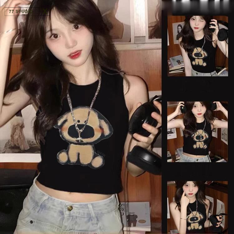 （พร้อมส่งจากกทม มาถึงใน 2วัน）100%Cotton เสื้อกล้ามเอวลอย ผ้าคัตคอน นิ่มใส่สบาย เสื้อสายเดี่ยว เซ็กซี่น่ารัก