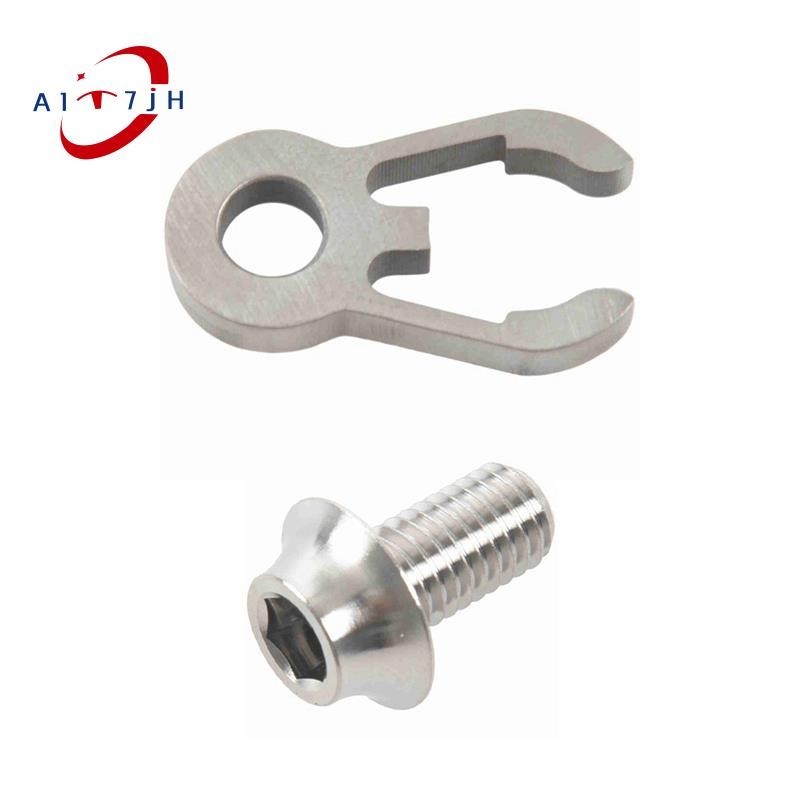 『a1t7jh 』Handlebar Retainer Silver Titanium Alloy with Bolt Rustproof for Folding Bike 12G