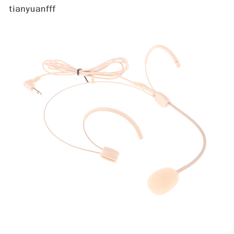 Tianyuanfff 3.5 มม.แบบพกพาติดตั้ง Earhook ชุดหูฟังแบบมีสายไมโครโฟนลําโพงคําพูดการสอนการประชุม Stage SpeakerMic Well