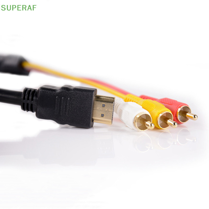 Superaf HDMI Male to 3 RCA Video Audio AV 1.5m Cable Adapter สําหรับ 1080P HDTV HOT