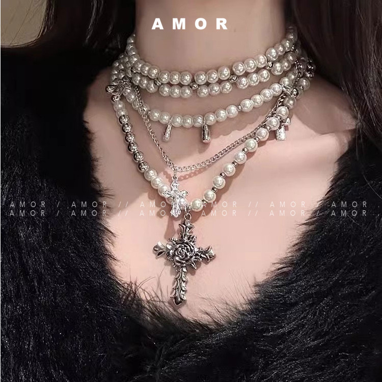อุตสาหกรรมหนัก Baroque Pearl Choker Light Luxury, สร ้ อยคอชั ้ นสไตล ์ เย ็ นหวานขนาดเล ็ กและยอดนิยม