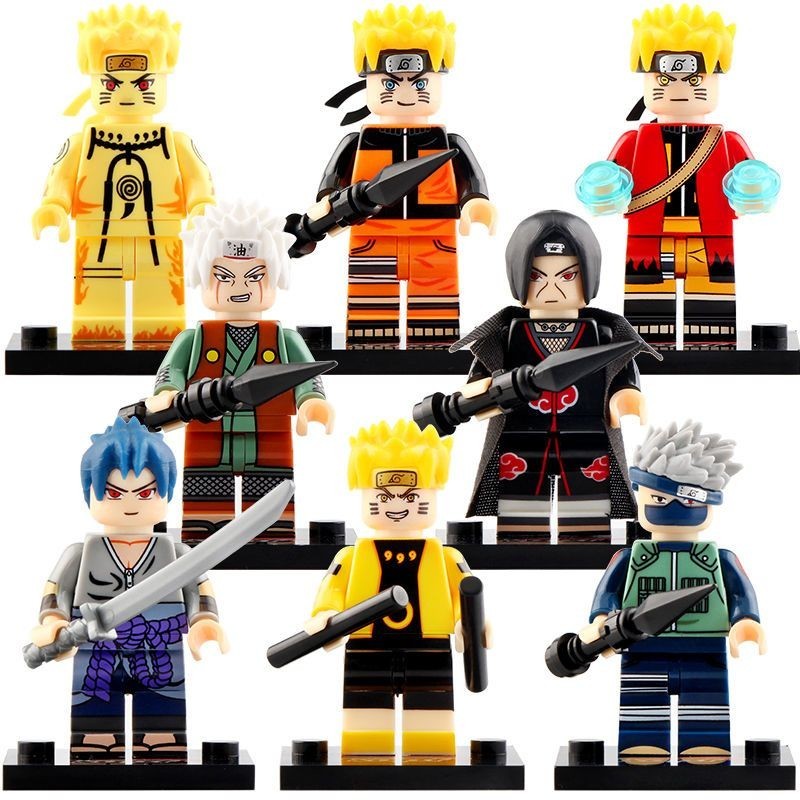 Minifigure Naruto เด ็ ก Building Block ของขวัญอนุภาคขนาดเล ็ กการ ์ ตูน Lego อะนิเมะ Minifigure ของเล ่ นประกอบ Kefeng QAFA