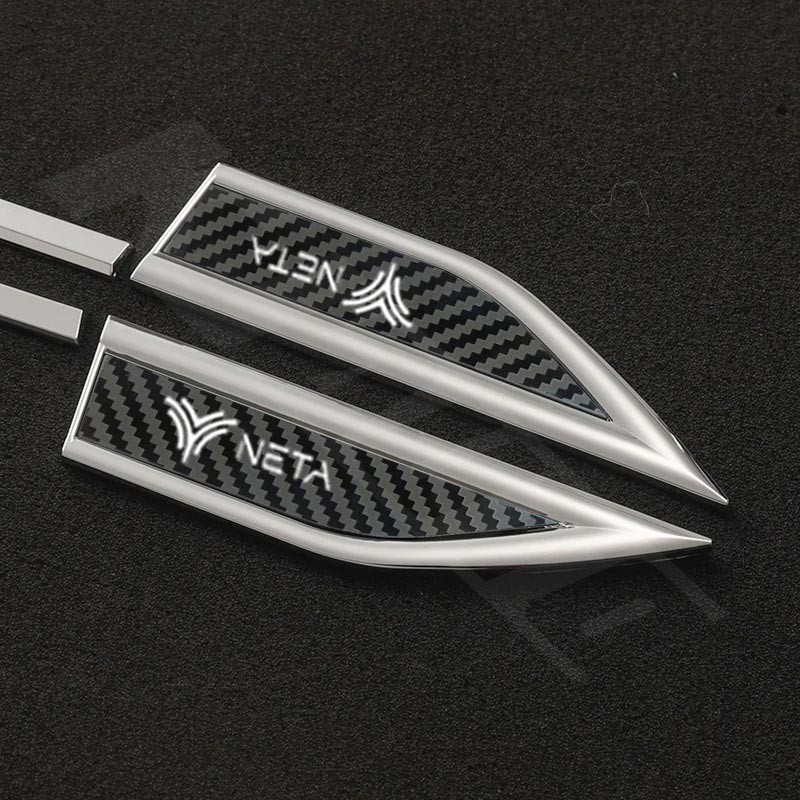 2 ชิ้น/เซ็ต Neta รถ Fender สติกเกอร์โลหะภายนอกตกแต่งขวาซ้าย Decals การปรับเปลี่ยนสําหรับ Neta V GT 2022 2023 2024 อุปกรณ์เสริม - รูปที่ 4