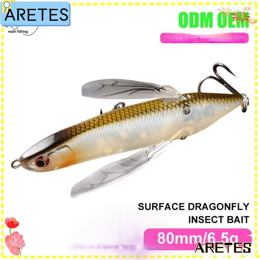 Aretes จําลองแมลงเหยื ่ อ , Floating Bass Trout ดินสอ Lure, 2023 80 มม.6.5g Wobblers Fishbait โลหะ Jig เหยื ่ อตกปลาตกปลา