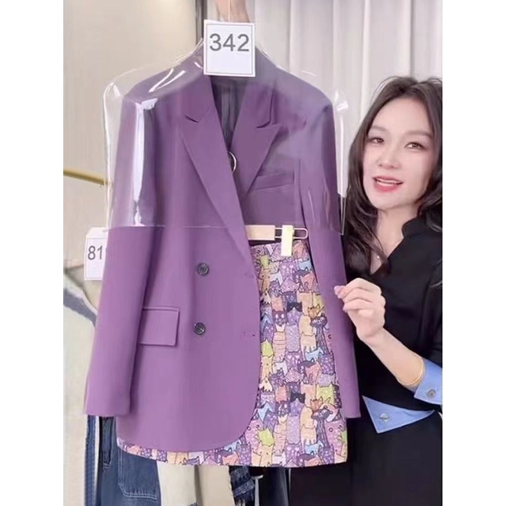 เยอรมัน High-End พิมพ์กระโปรงแฟชั่นขายร้อนแฟชั่นชุดสองชิ้นหญิง Meila แจ็คเก็ต Classy ชุดสูท JIOE