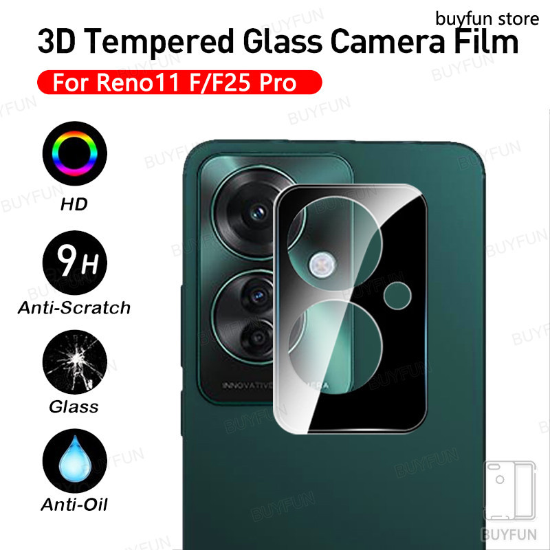 3d โค้งกระจกนิรภัยป้องกันกล้องกรณีเลนส์ป้องกันฟิล์มสําหรับOppo Reno11 F 11f 6.7 นิ้ว 5G CPH2603 F25 Pro