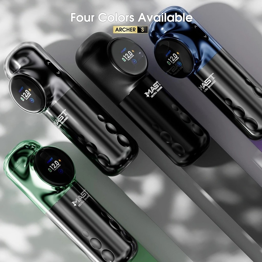เครื่องสักไร้สาย Dragonhawk Mast Archer S Ultra พร้อมฟังก์ชั่นสตาร์ททันที มอเตอร์ไร้แปรงถ่าน 4.2 มม. ชาร์จ 5 นาทีใช้ 1 ชั่วโมง