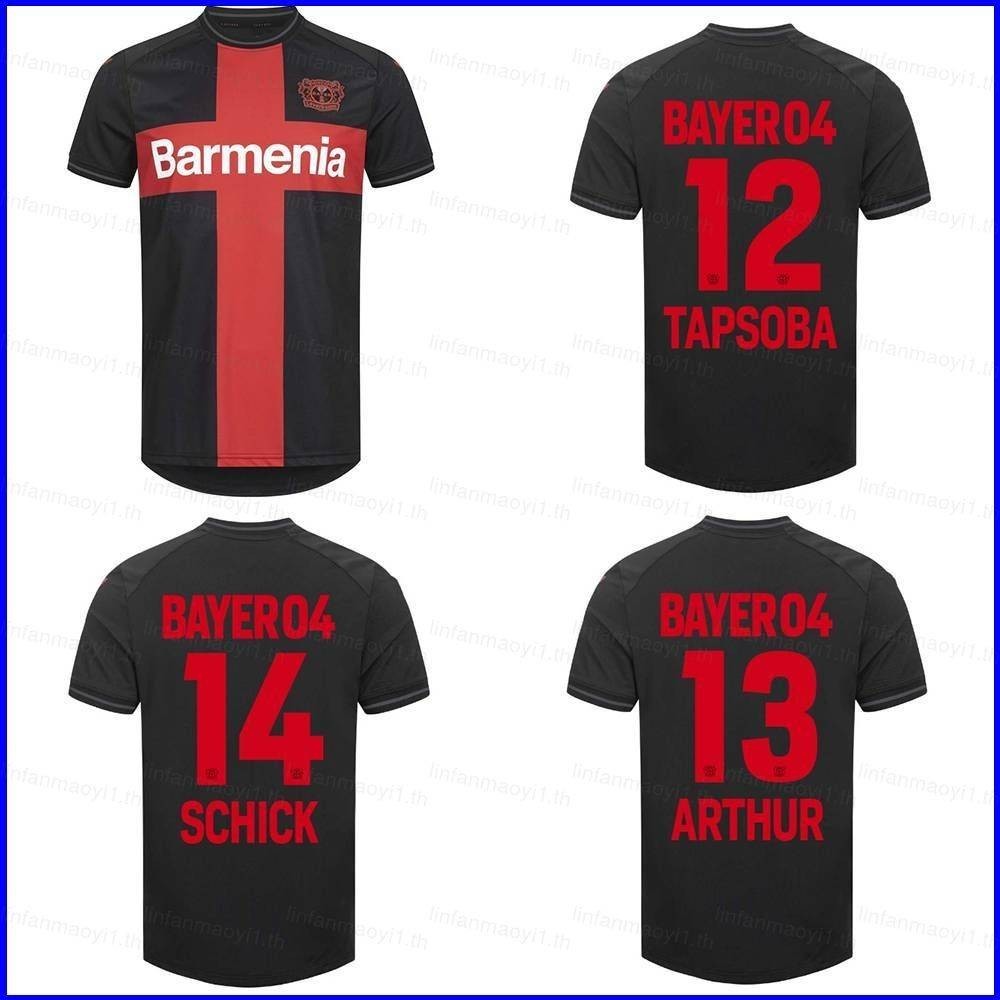 2023-2024 Bundesliga Bayer 04 Leverkusen Tapsoba Arthur Schick home jersey เด ็ กผู ้ ใหญ ่ Tshirts Plus ขนาด