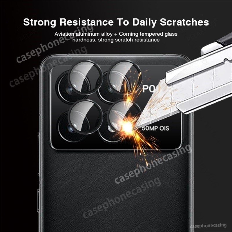 สําหรับ Xiaomi POCO F6 Pro F 6 F6Pro 6F 5G 2024 กรณี 3D กล้องป้องกันโค้งกระจกนิรภัย Matel แหวนกล้อง Protector ราคา ถูกที่สุด ดีลบีเคเค แกลเลอรีภาพที่ 3