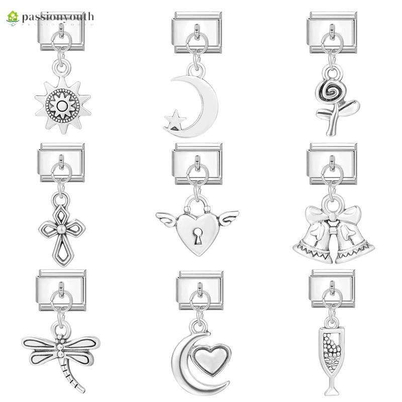 แฟชั่นผีเสื้อ Star Moon Love พราว Charm อิตาเลี่ยน Links Fit 9 มม.สร้อยข้อมือ DIY ทําเครื่องประดับ