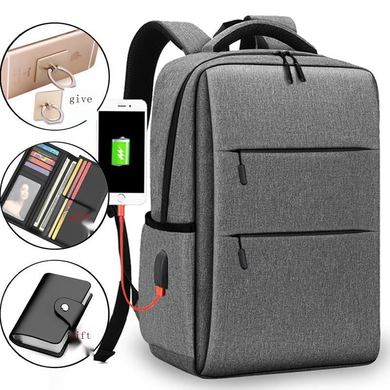 New 15-Inch Charging Backpack For Men And Women 14-Inch Laptop 15.6 Business Shoulder Travel Schoolbag