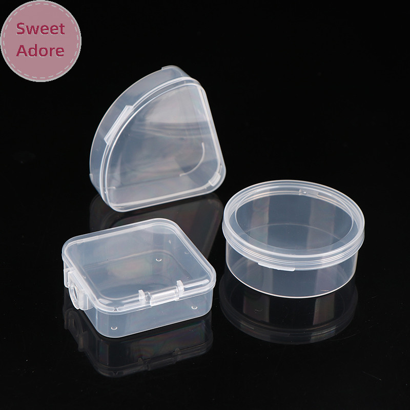 Sweetadore กล่องพลาสติกสําหรับสามเหลี่ยม/รอบ/สแควร์พัฟฟองน้ําโปร่งใสพัฟกระเป๋าเดินทางแบบพกพากระเป๋าเครื่องสําอางเครื่องสําอางกรณี TH