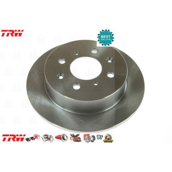 TRW จานดิสเบรคหลัง จานเบรคหลัง 1 คู่ / 2 ใบ HONDA JAZZ GD  ปี 2004-2008  DF 4191 ขนาด 239 mm ใบหนา 9 mm