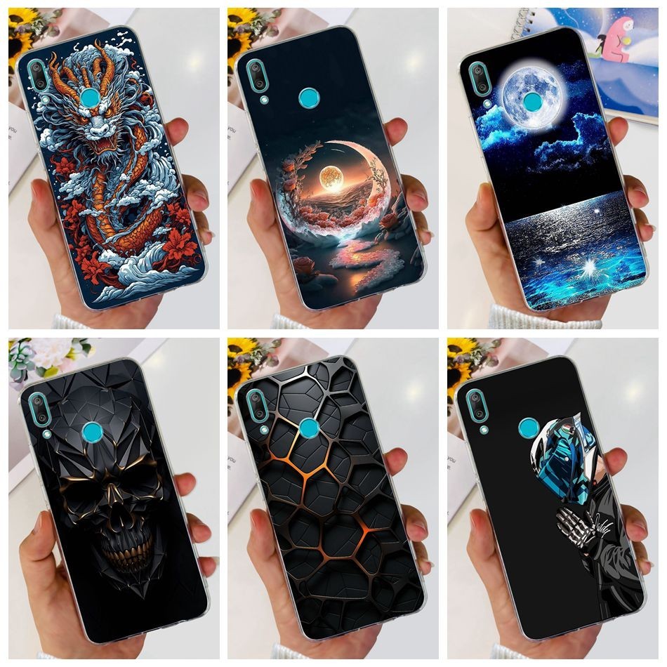 Huawei Y9 (2019 JKM-LX1 JKM-LX2 / Y9 Prime (2019 STK-L21 STK-L22 แฟชั ่ นทาสีซิลิโคนนุ ่ มเคสโทรศัพท ์ TPU