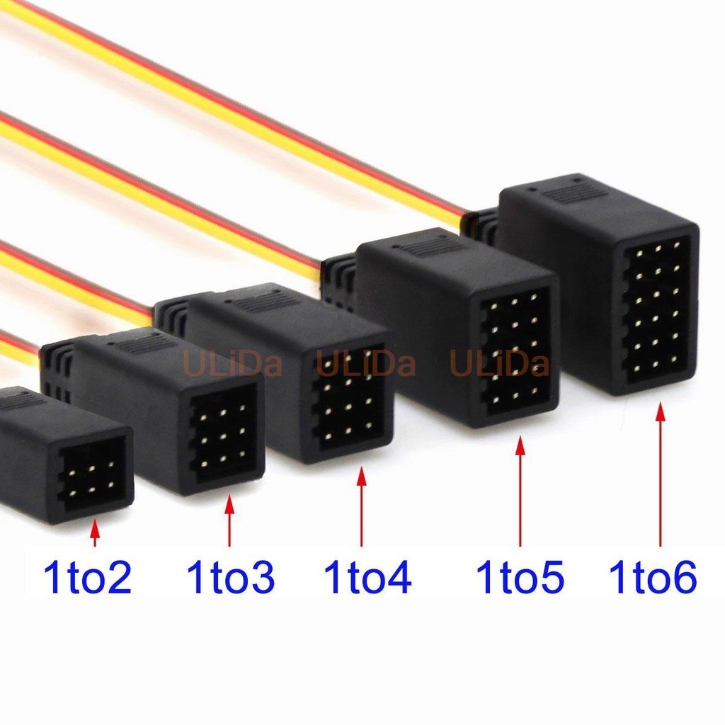 Servo Extension Wire 1 ถึง 2 1 ถึง 3 สาย 35 ซม.สําหรับ RC รุ่นรถเรือเฮลิคอปเตอร์ FPV Quadcopter Drone เครื่องบิน Futaba JR