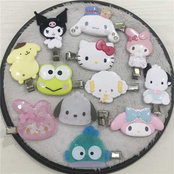 กิ๊บติดผม โบว์ติดผม Sanrio กิ๊บติดผมไร้รอยต่อ Yugui Dog Melotti Coolomi Pacha Dog คลิปการ์ตูนน่ารัก