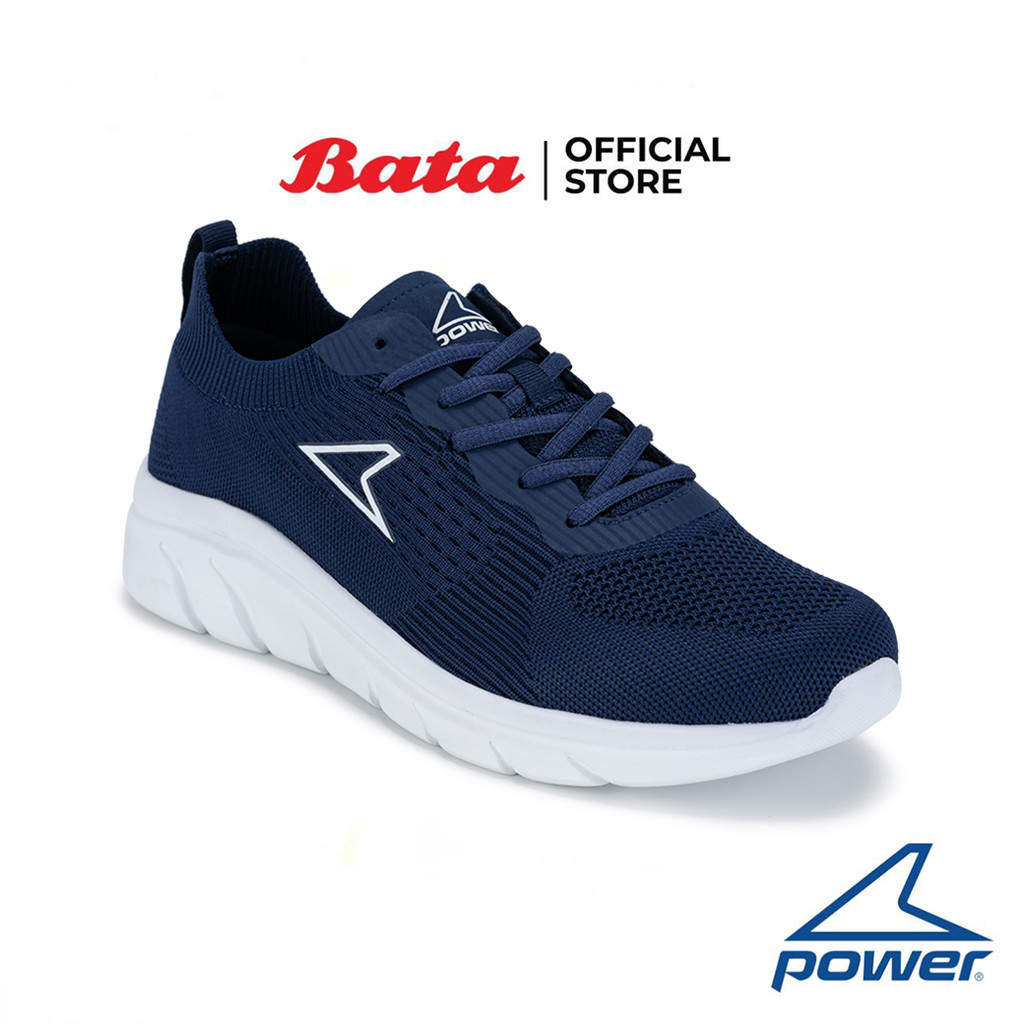 Bata บาจา Power รองเท้าผ้าใบเดินออกกำลังกาย รองรับน้ำหนักเท้า สำหรับผู้ชาย รุ่น BONDI สีดำ 8286850 สีน้ำเงิน 8289850