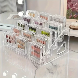 เครื่องมือทําเล็บ แท่นโชว์ยาทาเล็บพลาสติกอะคริลิคใสหลายชั้นชั้นวางจอแสดงผลที่วางเครื่องสําอางที่วางแต่งหน้าที่งมือกรอบผู้ถือเครื่อ