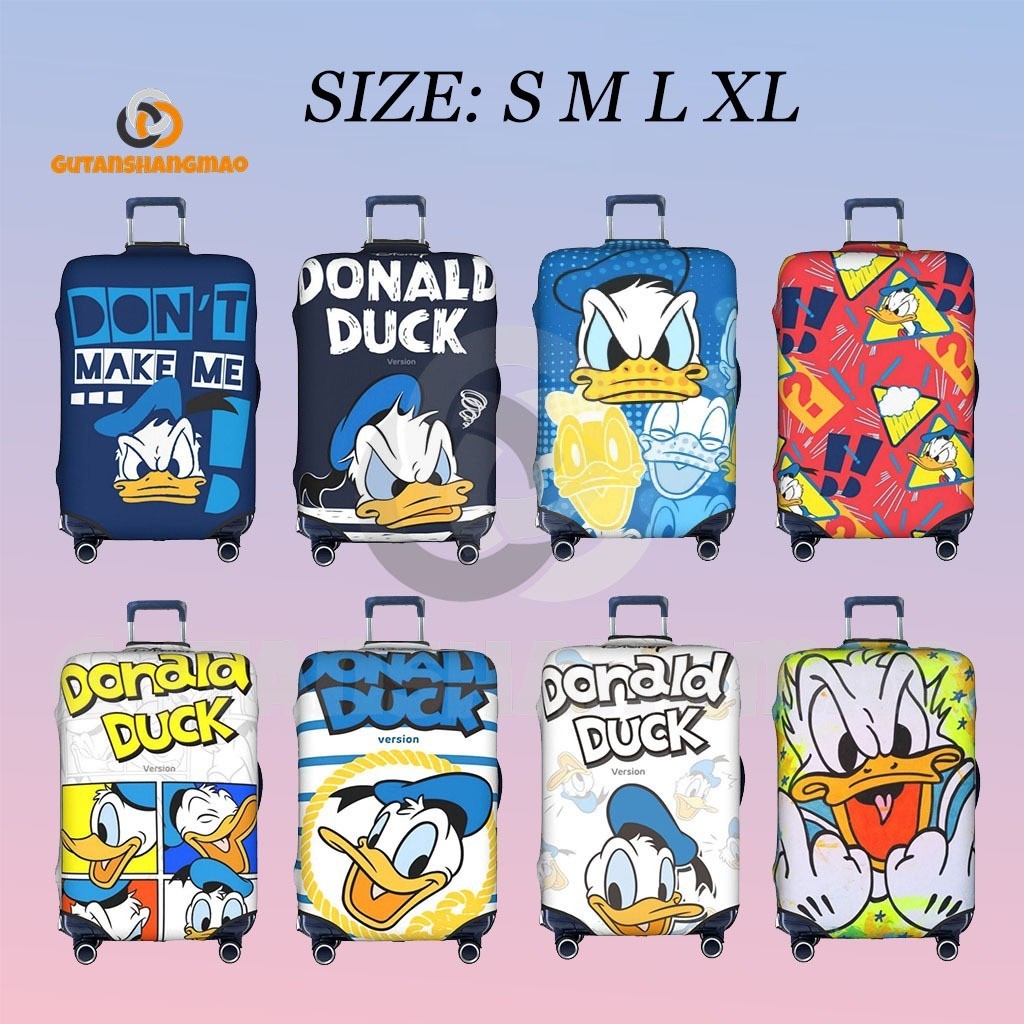 ผ้าคลุมกระเป๋าเดินทาง Donald Duck ซักได้ ผ้าคลุมกระเป๋าเดินทางป้องกันรอยขีดข่วน เหมาะกับกระเป๋าเดินทางขนาด 18-32 นิ้ว