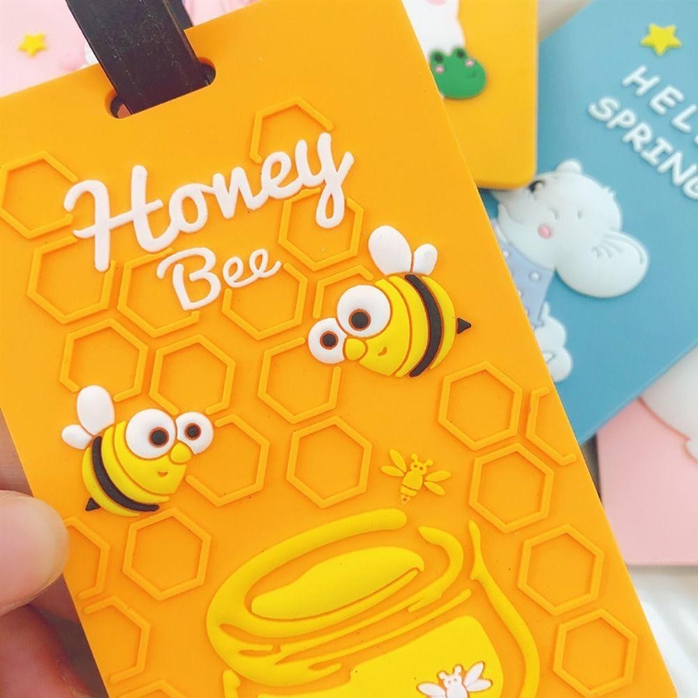 Nondyoye แท็กกระเป๋าเดินทาง, การ์ตูนสัตว์หลากสีกระเป๋าเดินทางป้าย, ซิลิโคนนุ่มหัวเข็มขัดเข็มขัด Mark Baggage ป้าย